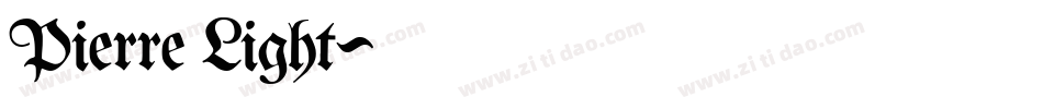 Pierre Light字体转换